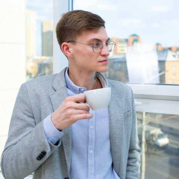 Menswear, morning coffee
